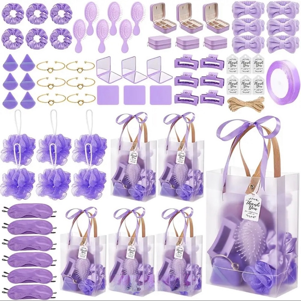 Lavender set with 74 pieces that creates 6 gift bags
